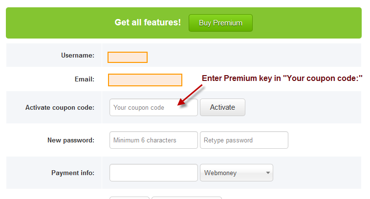 Activate Novafile Premium key