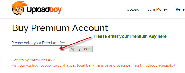 Activate Uploadboy Premium key/code